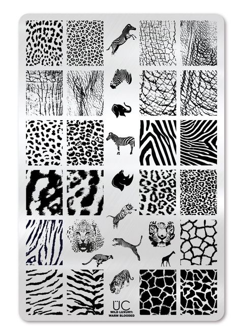 UberChic Beauty: Your Go-To Source for Nail Art and Beauty Nagel Stamping, Luxury Plates, Texture Drawing, Nail Stamping Plates, Giraffe Print, Stamping Plates, Animal Skin, Happy Animals, Plate Design