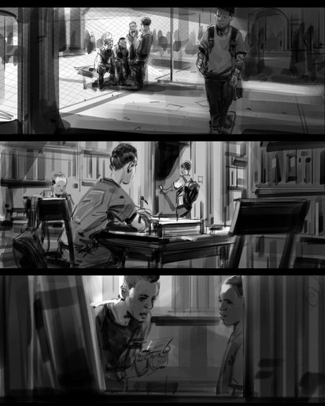 ArtStation - Explorers (storyboards), Dan Milligan Dan Milligan Storyboard, Comic Composition, Dan Milligan, Storyboard Reference, Storyboard Film, Character Exploration, Storyboard Art, Storyboard Examples, Storyboard Drawing