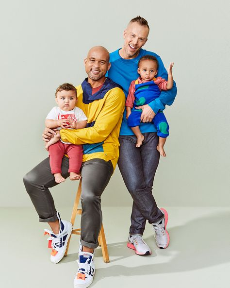 Shaun T and Husband Scott 'Got Into More Fights Than We'd Ever Had' During Twins' First Months Baby Boy Birth Announcement, Celebrity Fitness, Shaun T, Birth Announcement Boy, Gay Dads, Family Photo Shoot, Child Rearing, Sports Coach, Better Parent