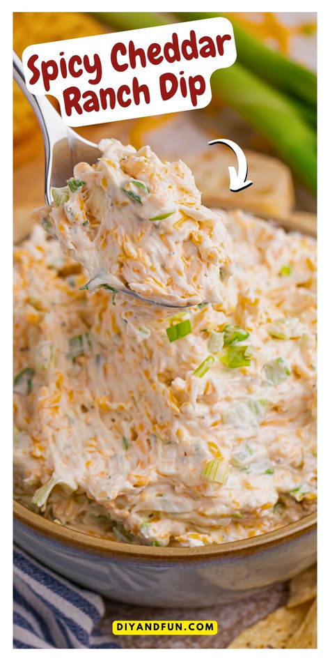 Favorite Ranch Dip Recipe With Cheddar Cheese. 6 Ingredients 2 carbs Spicy Cream Cheese Dip, Cream Cheese Cheddar Dip, Spicy Ranch Dip, Cheddar Ranch Dip, Chili Cream Cheese Dip, Veggie Dips, Bagel Spread, Cheddar Dip, Ranch Dip Recipe