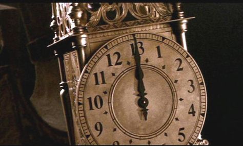 The clock struck thirteen. Tom's Midnight Garden Labyrinth Clock, Jim Henson Labyrinth, Labyrinth 1986, Scary Tales, Labyrinth Movie, Comfort Movies, Waiting In The Wings, Goblin King, Number 13