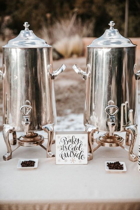 chocolate chips instead of coffee beans Wedding Coffee Bar Ideas, Wedding Hymns, Winter Wedding Reception, Coffee Bar Wedding, Hot Choco, Ski Party, Wedding Coffee, Coffee Bar Ideas, Beverage Bar