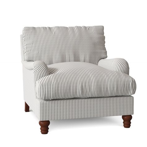 Chairs Comfy, Overstuffed Chairs, Upholstered Armchair, Upholstered Arm Chair, Farmhouse Living, Birch Lane, Decorating Coffee Tables, Seating Arrangements, Accent Furniture