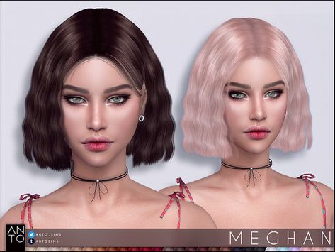 Short wavy hair for your sims Found in TSR Category 'Sims 4 Female Hairstyles' Meghan Hairstyle, Geek Hairstyles, Alpha Cc, Mod Hair, Cc Hair, The Sims 4 Pc, Pelo Sims, Intimo Calvin Klein, Sims 4 Game Mods