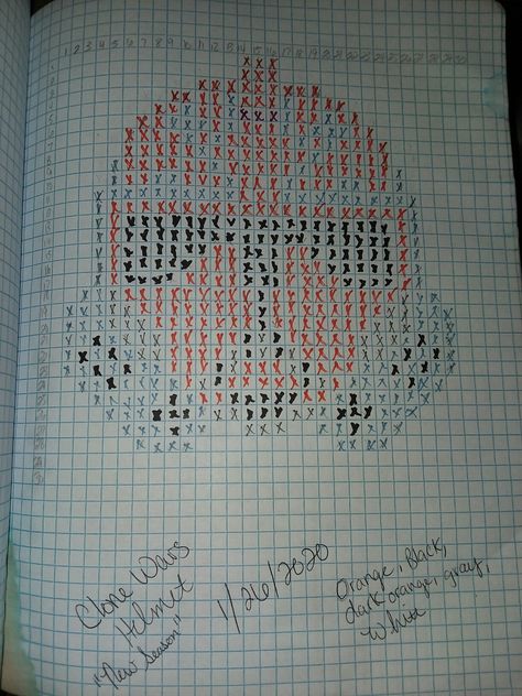 Crochet Star wars clone wars new season helmet graph pattern Clone Wars Cross Stitch, Star Wars Cross Stitch Patterns Free, Crochet Star Wars, Star Wars Pc, Star Wars Blanket, Star Wars Crochet, Hama Art, Star Wars Clone, Graph Patterns