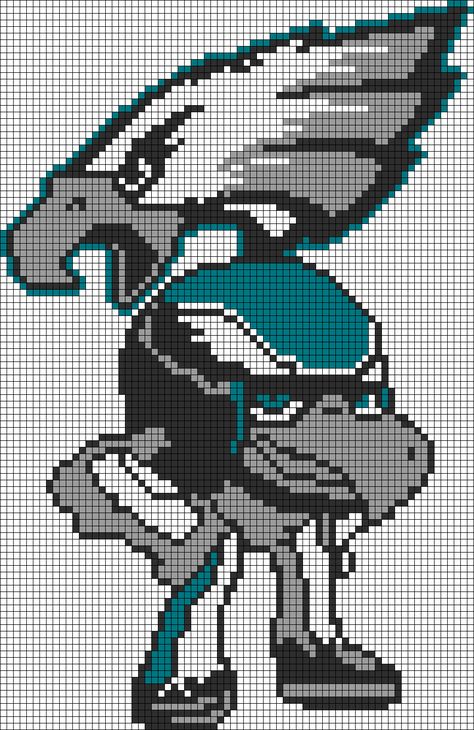 Football Cross Stitch, Philadelphia Eagles Shoes, Football Cross, Eagles Mascot, Bird Eagle, Philadelphia Eagles Logo, Cartoon Bird, Eagles Logo, Crochet Graphs