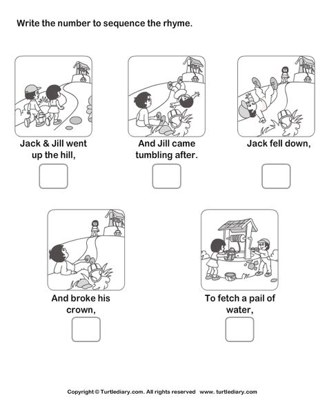 Download and print Turtle Diary's Story Sequencing Jack and Jill worksheet. Our… Jack And Jill Worksheet, Sequence Cards Free Printable, Sequence Story, Picture Sequencing, Sequencing Stories, Sentence Making, Story Sequencing Worksheets, Sequence Writing, Sequencing Pictures