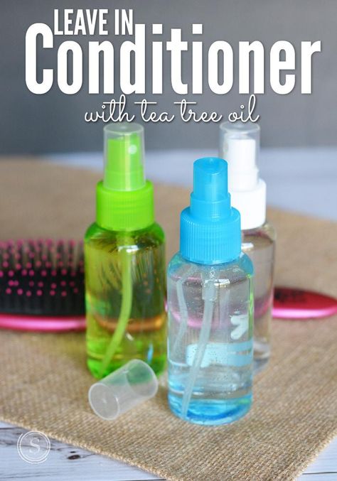 This leave in conditioner with tea tree oil doubles as a safe lice repellent for kids. Homemade Leave In Conditioner, Conditioner Homemade, Best Tea Tree Oil, Tea Tree Oil Uses, Tea Tree Oil Face, Lice Prevention, Tea Tree Oil For Acne, Conditioner Recipe, Coconut Oil Hair Mask