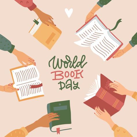 Books Vector, Ancient Paper, Open Books, World Book Day, Japanese Phrases, Book Day, Hand Drawn Lettering, Hands Holding, Grafic Design