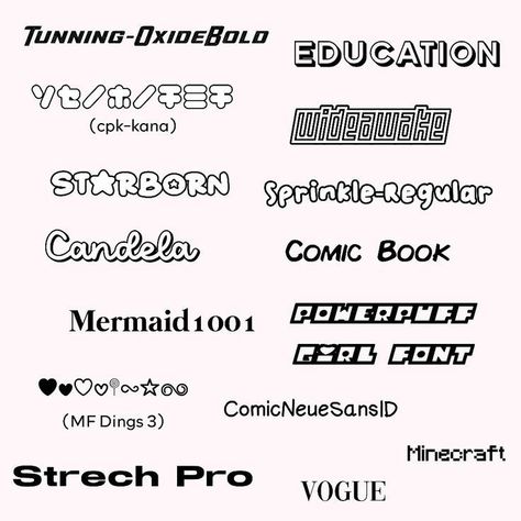 Y2k Fonts, Dafont Fonts, Font Pack, Graphic Design Portfolio Inspiration, Y2k Posters, Font Combos, Pretty Fonts, Word Fonts, Text Logo Design