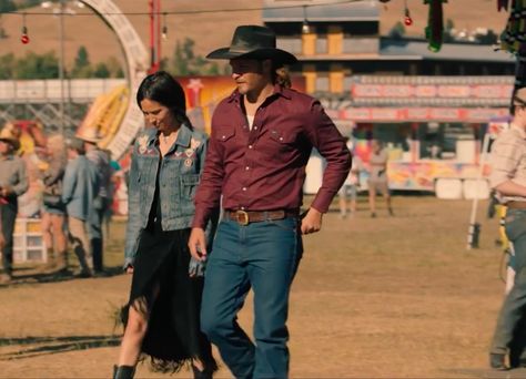 Kayce And Monica, Monica Dutton, Kayce Dutton, Yellowstone Series, Luke Grimes, Dutton Ranch, American Summer, Celebrity Couples, Favorite Celebrities