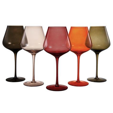 PRICES MAY VARY. Introducing the Summer & Autumn Flowers Colored Wine Glasses, a vibrant and captivating set of five martini glasses that will elevate your drinking experience. Standing at 9 inches tall with a diameter of 4 inches, these glasses can hold up to 20 ounces of your favorite wine or drink. What sets them apart is their exquisite coloring, which mimics the vibrant hues of flowers that bloom during the summer and fall seasons. Each glass in this set is beautifully adorned with colors i Dinner Glasses, Crystal Drinkware, Wine Glassware, Colored Wine Glasses, Personalized Glassware, Glass Of Champagne, Wine Glass Set, Glassware Collection, Stemless Wine Glasses