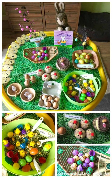 Use your Tuff Tray to introduce Easter to you children, through their play. Easter Egg Ideas, Easter Play, Tuff Spot, Egg Ideas, Eyfs Activities, Easter Preschool, Nursery Activities, Tuff Tray, Invitation To Play