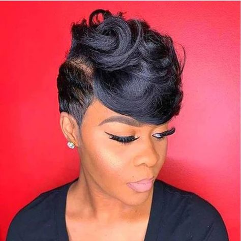 Pixie Cut Hairstyles, Short Blonde Pixie, Black Women Short Hairstyles, Black Hair Short Cuts, Cut Hairstyles, Cute Short Haircuts, Quick Weave Hairstyles, Short Sassy Hair, Corte Pixie