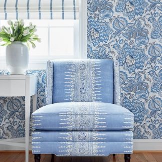 AF15141 JAVANESE STRIPE Printed Fabrics Wedgewood Blue from the Anna French Antilles collection Anna French Wallpaper, Thibaut Wallpaper, French Wallpaper, Anna French, Headboard Styles, Turquoise Fabric, Cushion Headboard, How To Hang Wallpaper, Stripe Fabric