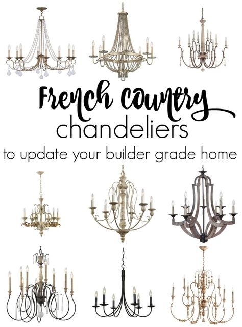 Country Light Fixtures, French Country Lighting, Diy French Country Decor, Farmhouse Home Decor Ideas, French Country Rug, French Country Chandelier, Country Chandelier, Country Lighting, French Country Bathroom