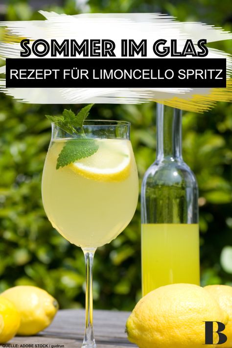 Lemoncello Recipes Drinks, Limoncello Drinks, Lemon Spritz, Limoncello Spritz, Limoncello Cocktails, Bitter Lemon, Spritz Cocktail, Cocktail Drink, Aperol Spritz