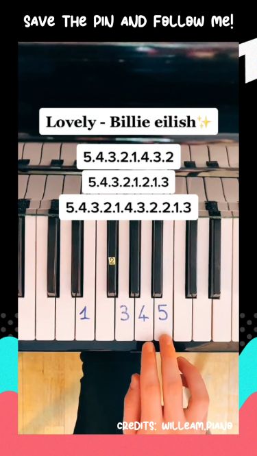 Lovely Billie Eilish | Easy Piano Tutorial Never Gonna Give U Up Piano, Easy Beginner Piano Songs, How To Play Lovely On Piano, Songs To Play On The Keyboard, Keyboard Piano Songs Easy, Piano How To Play, Popular Piano Songs, Easy Song To Play On Piano, Piano Song Easy