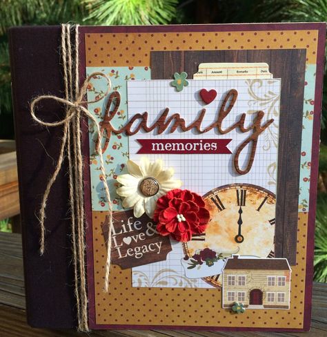 Artsy Albums Scrapbooking Kits and Custom Designed Scrapbook Albums by Traci Penrod: Family Scrapbook Album with Simple Stories Legacy Family Scrapbook Layouts Ideas, Scrapbook Cover Design, Family Album Design, Scrapbook Album Cover, Ide Scrapbook, Photo Album Cover, Family Scrapbook Layouts, Scrapbook Vintage, Scrapbook Cover