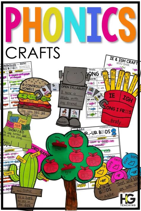 Phonics Crafts, Phonics Learning, Open Syllables, Sentence Building, Fluency Practice, Classroom Freebies, Word Recognition, Word Bank, Craft Activity