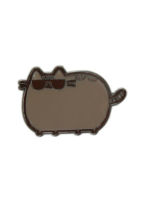 Pusheen Sunglasses Enamel Pin | Hot Topic Addison Christmas, Pusheen Plushies, Pastel Trends, Grey Jewelry, Pusheen The Cat, 2010s Fashion, Polyvore Clothes, Gray Jewelry, Ita Bag