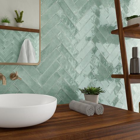 Colorful Bathroom Tile, Green Tile Bathroom, Beach House Interior Design, Bathroom Shower Tile, Kitchen Wall Tiles, Bathroom Inspiration Decor, Kitchen Floor Tile, Bathroom Wall Tile, Bathroom Floor Tiles