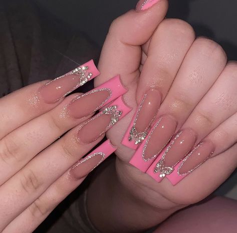 Red Glam Nails, Sanrio Nails, Brown Acrylic Nails, Short Acrylics, Graduation Nails, Manicure Nail Designs, Glow Nails, Exotic Nails, Soft Nails