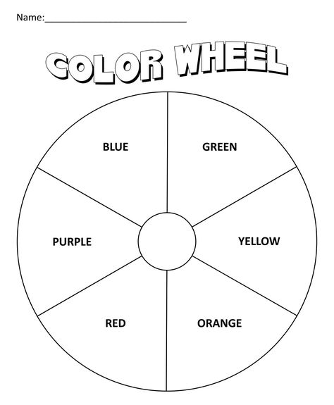 Color Wheel Worksheet For Kindergarten Colour Wheel Printable, How To Make A Colour Wheel, The Colour Wheel, Color Wheel Blank Template, Color Wheel For Kindergarten, Color Wheel Kindergarten, Teaching The Color Wheel, Free Color Wheel Printable, Color Wheel Art Projects Preschool