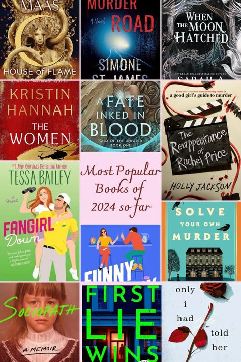 Most Popular Books of 2024 so Far Best Books Of 2024, Popular Books 2024, Best Books 2024, After Books, Book Pile, 2024 Books, Best Fiction Books, Books Of The Year, Reading List Challenge