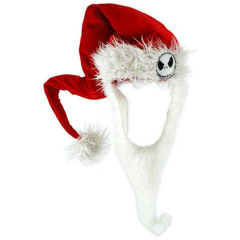 Nightmare Before Christmas Santa Jack Hat with Beard Jack Skellington Santa Claus, Jack Skellington Santa, Nightmare Before Christmas Costume, Beard Costume, Jack Hat, Beard Hat, Santa Claus Costume, Santa Beard, Santa Costume