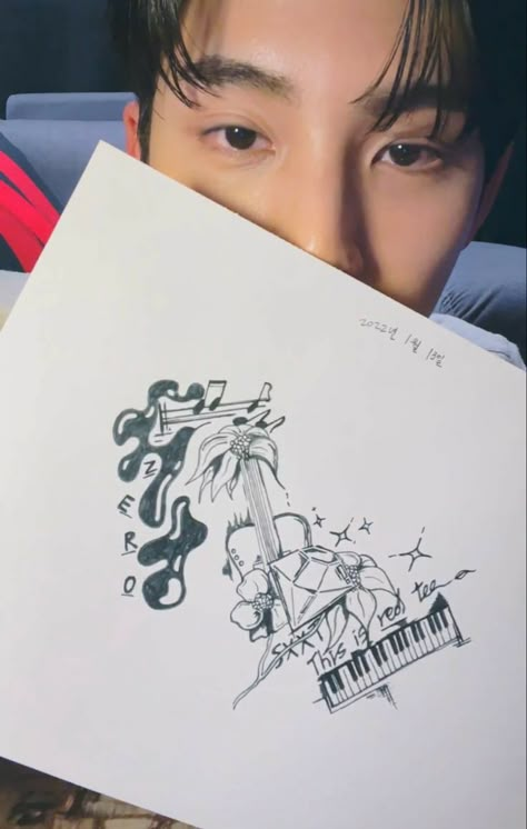 Mingyu Drawing Art, Mingyu No Makeup, Mingyu Tattoo, Remove Drawing, Mingyu Drawing, Seventeen Inspired Tattoos, Kpop Drawings Seventeen, Svt Drawing, Seventeen Drawing