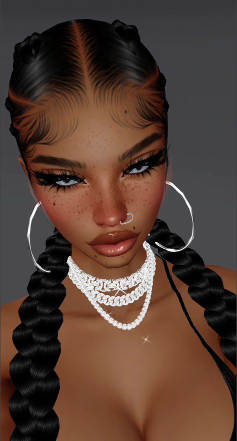 Imvu Makeup, Black Love Artwork, Large Lips, Imvu Outfits Ideas, Imvu Outfits Ideas Cute, Love Artwork, Nightclub Aesthetic, Imvu Outfits, Barbie Model