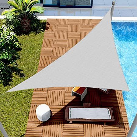 Constructed with brand new 180GSM high density polyethylene knitted fabric with strong stitched seam, breathable and allows cooling breeze to pass through to prevent water pooling. Pergola Deck, Porch Pergola, Carport Covers, Triangle Shade Sail, Triangle Sun Shade, Sail Canopies, Outdoor Canopy, Sun Shade Sail, Right Triangle