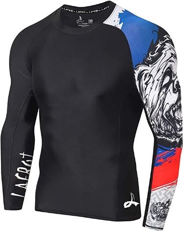 LAFROI Men's Long Sleeve Compression Rash Guard MMA BJJ Wrestling Jiu Jitsu Cross Training  Skins Performance Fit
(UPF 50+) Bjj Rash Guard, Paddle Sports, Compression Shirt, Branded Shirts, Cross Training, Rash Guard, Tight Leggings, Base Layer, Best Brand