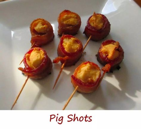 Pig Shots - Life's A TomatoLife's A Tomato Nascar Snacks, Smoker Snacks, Pork Shots, Competition Bbq, Pig Shots, Pig Shot, Bbq Competition, Bbq Smoker Recipes, Smoked Jalapeno