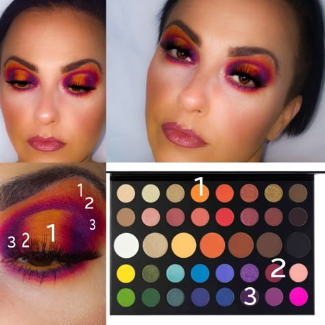 Makeup Looks James Charles Palette, Makeup Looks James Charles, Cute Natural Makeup Looks, James Charles Palette Looks, Cute Natural Makeup, Jaclyn Hill Makeup Tutorials, Orange Eyeshadow Looks, Jaclyn Hill Makeup, James Charles Palette