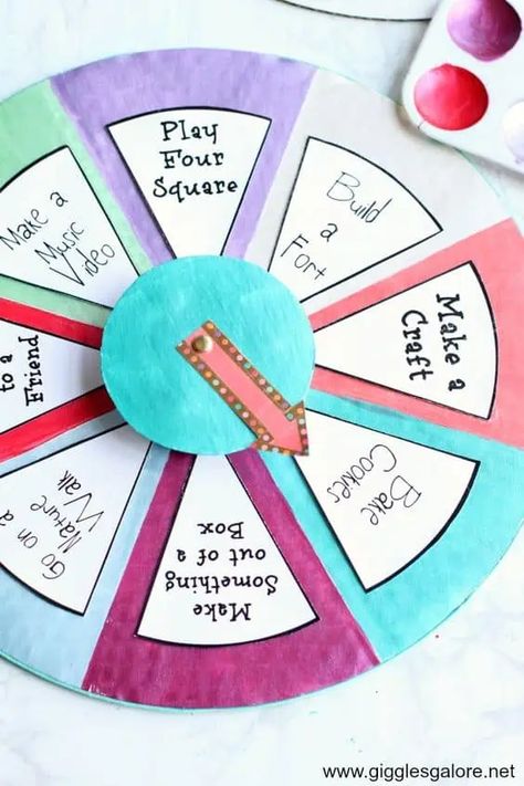 Create DIY Spinner Wheel at Home | 2024 Reveal | 3 Tips - AhaSlides How To Make A Spinner Wheel, Spinner Wheel Diy, Game Spinner Diy, Diy Game Spinner, Diy Spinner Wheel, Diy Spinners, Crafts To Do When Bored, Diy Spinner, Conversation Games