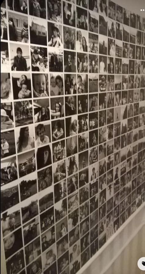 Black And White Picture Wall Collage, Black And White Picture Collage Wall, Photo Collage Wall Wedding, Black And White Aesthetic Party Decor, Giant Photo Wall, Picture Wall For Party, Black And White Wedding Photo Wall, Black And White Photo Wall Collage, Photo Wall Backdrop Party Ideas