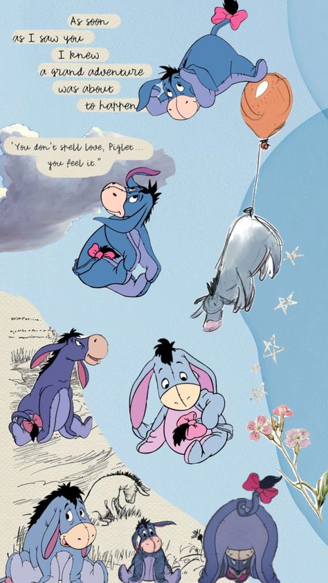 Eeyore Wallpaper, Winnie The Pooh Background, Eeyore Pictures, Baby Disney Characters, Disney Characters Wallpaper, Winnie The Pooh Pictures, Pooh And Friends, Future Wallpaper, Disney Animated Movies