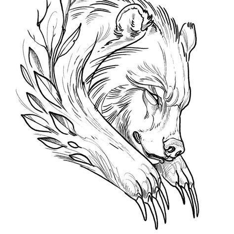 Animal Tattoo Designs, Bear Tattoo Designs, Petit Tattoo, Bear Artwork, Bear Tattoos, More Tattoo, Bear Drawing, Geniale Tattoos, Bear Tattoo