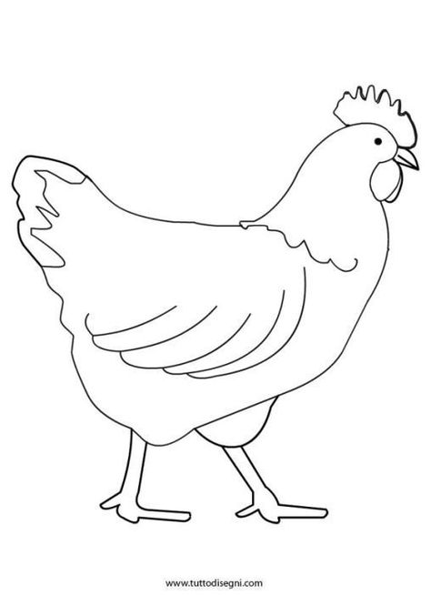 Hen Drawing For Kids, Hen Drawing, Chicken Coloring Pages, Farm Animals Preschool, Chicken Coloring, Chicken Drawing, Farm Animal Coloring Pages, Chicken Crafts, Farm Art