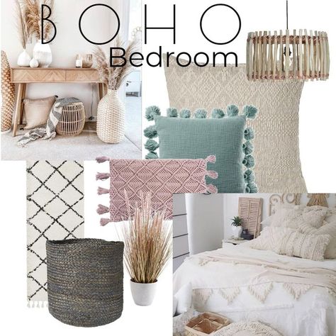 bohemian, bedroom, pastel pink, pastel blue Pastel Blue Bedroom Ideas, Boho Bedroom Mood Board, Pink Boho Bedroom, Blue Boho Bedroom, Bedroom Mood Board, Bedroom Ideas Boho, Blue Bedroom Ideas, Bohemian Bedroom, Pink Boho