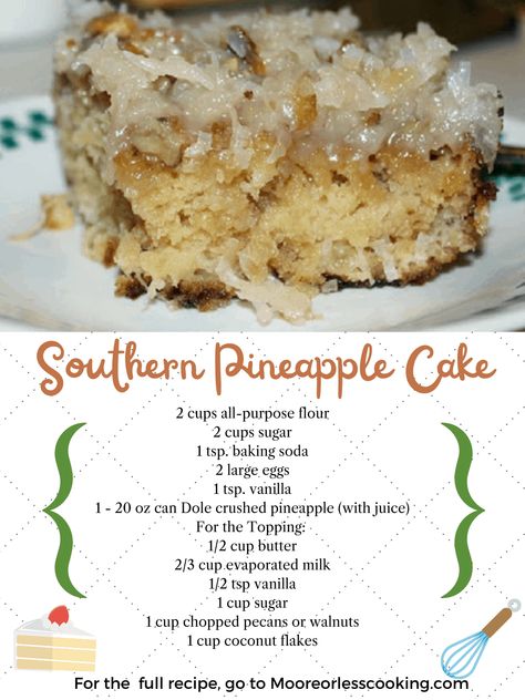 Southern Pineapple Cake is amazingly moist and delicious. It's so easy to make and even easier to eat! A simple, moist from scratch pineapple cake studded with pecans and coconut. Recipes With Crushed Pineapple, Lemon Blueberry Pound Cake, Blueberry Pound Cake, Pineapple Cake Recipe, Cake Rolls, Pineapple Recipes, Study Ideas, Pineapple Cake, Crushed Pineapple