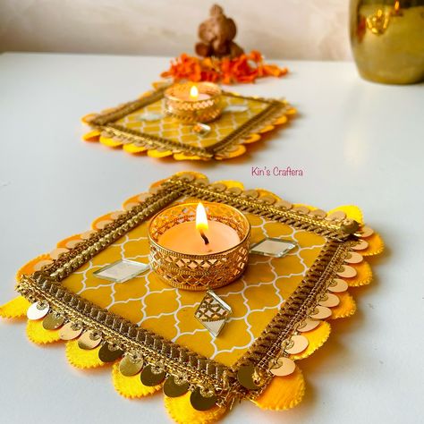 Best Seller from last year is available this year as well on request!! Order now! Only few pcs available #diwalidiyas #tealightholder #diwalitealights #handmadedecor Diwali Candle Decoration, Diyas Diwali, Diwali Decoration Lights, Diwali Candle Holders, Diwali Items, Diya Holder, Home Decor Diwali, Picture Gifts Diy, Diwali Crafts