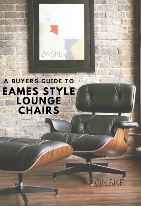 Thinking of buying an Eames style 670 midcentury lounge chair and ottoman but not sure which one? Our buyers guide provides tips on what to look for when researching or shopping. Eames Lounge Chair Living Room, Eames Chair Living Room, Eames Style Lounge Chair, Dallas Apartment, Mid Century Modern Interior Design, Lounge Chair And Ottoman, Mid Century Lounge Chairs, Eclectic Living, Lounge Chairs Living Room