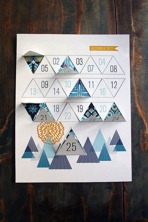 JHilldesign on etsy + avent calendar More Advent Calendar Printable, Printable Advent Calendar, 달력 디자인, Folding Origami, Advent Calenders, Diy Advent Calendar, December 1st, Ideas Hogar, Countdown Calendar