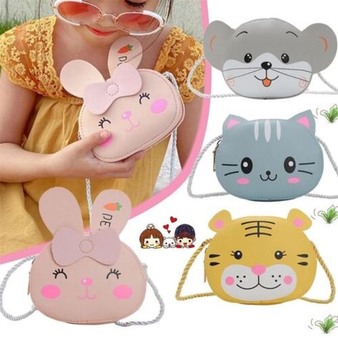 Children Girls Crossbody Bag Cartoon Shoulder Bags Coin Purse Rabbit Handbags | eBay Cute Basket, Kids Purse, Boys Cartoon, Small Party, Mini Messenger Bag, Animal Bag, Pouch Purse, Kids Backpack, Bag Boys