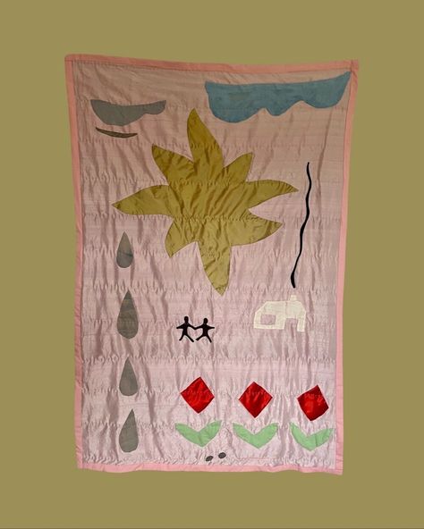 Quilts — Tessa Layzelle Tessa Layzelle, Textile Applique, Quilt Art Wall Hangings, Modern Applique, Sewing Home Decor, Quilted Tapestry, Quilt Tapestry, Quilt Wall Hanging, Recycled Fabric Art