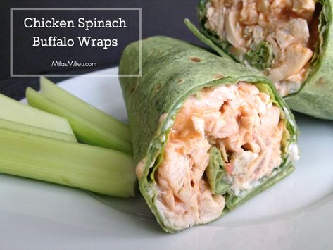 Buffalo Wrap, Spinach Wraps, Dinners Easy, Seafood Menu, Pre Cooked Chicken, Chicken Spinach, Quick Dinners, Lunch Recipe, Simple Dinner