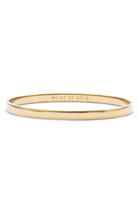 From Lokai bracelets to DIY mugs, we've rounded up our favorite sentimental Mother's Day gifts to thank Mom ... even at the last minute! Kate Spade Heart, The Bling Ring, Stackable Bangles, Gold Engraving, Gold Bangle, Boho Stil, Look At You, Heart Of Gold, Screen Shot